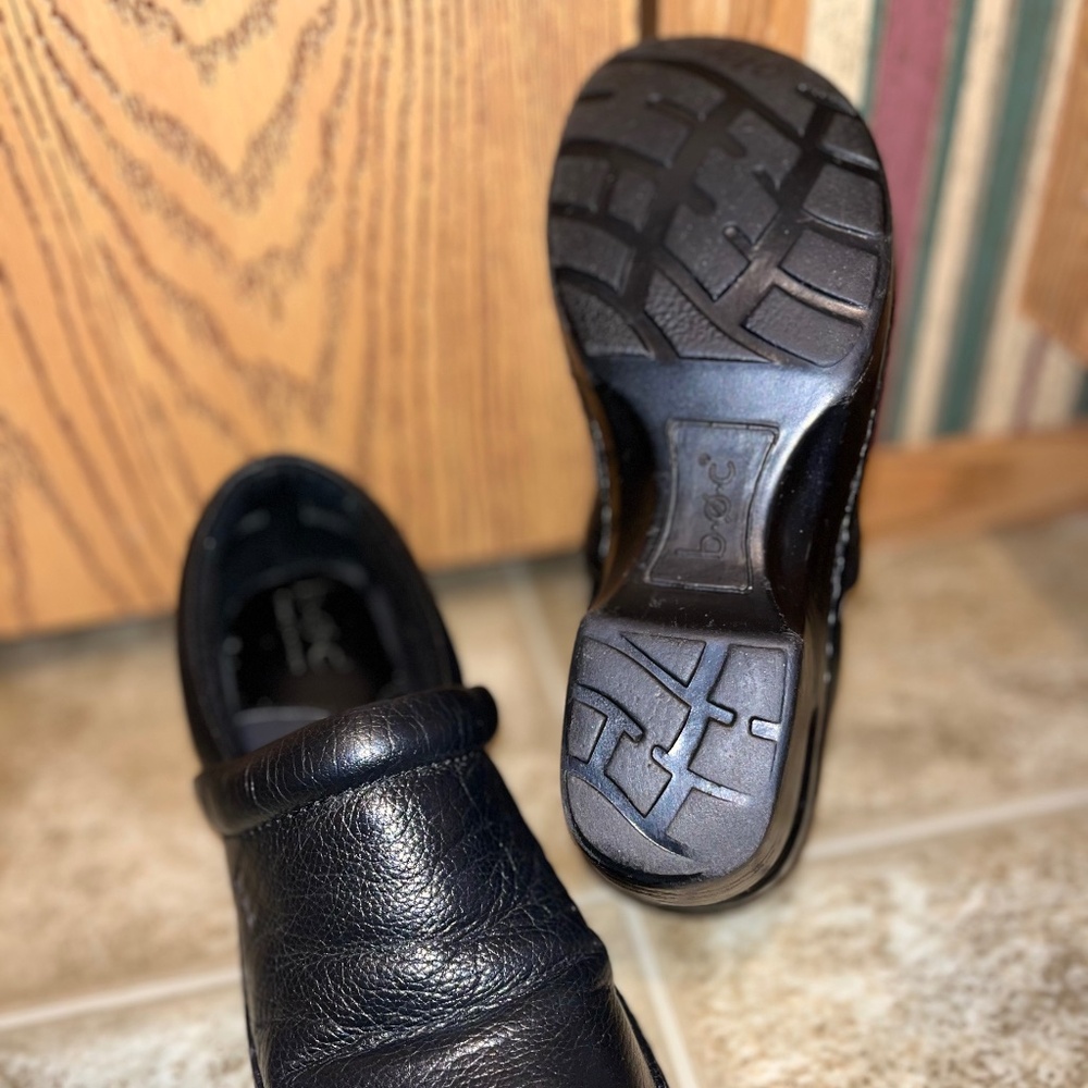 boc Women’s Black Leather Comfort Casual Clogs Sz-7.5 - Picture 9 of 9